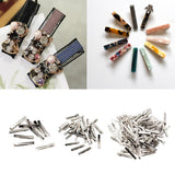 Maxbell 10/30/100Piece Alligator Teeth Hair Clip Flat Single Prong Hair Clip 10Pcs