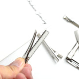 Maxbell 10/30/100Piece Alligator Teeth Hair Clip Flat Single Prong Hair Clip 10Pcs