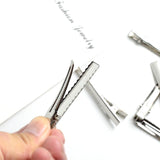 Maxbell 10/30/100Piece Alligator Teeth Hair Clip Flat Single Prong Hair Clip 100Pcs