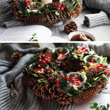 Maxbell 10pcs Pine Cones Baubles Hanging Christmas Tree Holiday Decoration A 6-8CM