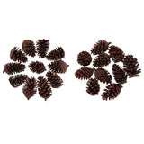Maxbell 10pcs Pine Cones Baubles Hanging Christmas Tree Holiday Decoration B 8-10CM