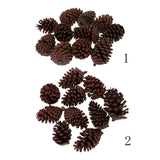 Maxbell 10pcs Pine Cones Baubles Hanging Christmas Tree Holiday Decoration B 8-10CM