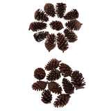Maxbell 10pcs Pine Cones Baubles Hanging Christmas Tree Holiday Decoration B 8-10CM