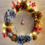 Maxbell 10pcs Pine Cones Baubles Hanging Christmas Tree Holiday Decoration B 8-10CM