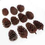 Maxbell 10pcs Pine Cones Baubles Hanging Christmas Tree Holiday Decoration B 8-10CM