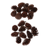Maxbell 10pcs Pine Cones Baubles Hanging Christmas Tree Holiday Decoration B 8-10CM
