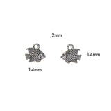 Maxbell 50Pcs Tibetan Silver 3D Cute Sea Tropical Fish Charms Pendants DIY Jewelry