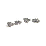 Maxbell 50Pcs Tibetan Silver 3D Cute Sea Tropical Fish Charms Pendants DIY Jewelry