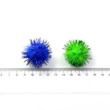 Maxbell 50Pieces 3cm Multicolor Sparkle Balls Pom Poms Ball Xmas Art Craft Glitter