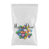 Maxbell 50Pieces 3cm Multicolor Sparkle Balls Pom Poms Ball Xmas Art Craft Glitter