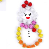 Maxbell 50Pieces 3cm Multicolor Sparkle Balls Pom Poms Ball Xmas Art Craft Glitter