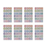 Maxbell 8x Colored Index Labels Flags Stickers Writable Repositionable Margin Tabs E