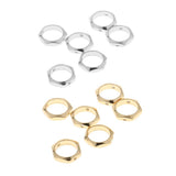 Maxbell 6pcs Hexagon Bead Frame Lady Sexangle Charms Earrings DIY Beading Crafts