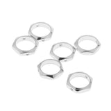 Maxbell 6pcs Hexagon Bead Frame Lady Sexangle Charms Earrings DIY Beading Crafts
