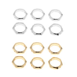 Maxbell 6pcs Hexagon Bead Frame Lady Sexangle Charms Earrings DIY Beading Crafts