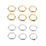 Maxbell 6pcs Hexagon Bead Frame Lady Sexangle Charms Earrings DIY Beading Crafts