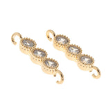 Maxbell 2Pieces Zircon Pendant Crystal Conector Charms DIY Making Supplies Crafting