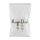 Maxbell 2Pieces Zircon Pendant Crystal Conector Charms DIY Making Supplies Crafting