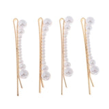 Maxbell 4pcs Pearl Barrette Cute Hair Clip Hairstyle Hair Pins Bridal Girl Gifts