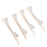 Maxbell 4pcs Pearl Barrette Cute Hair Clip Hairstyle Hair Pins Bridal Girl Gifts