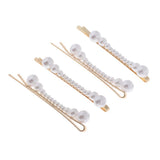 Maxbell 4pcs Pearl Barrette Cute Hair Clip Hairstyle Hair Pins Bridal Girl Gifts
