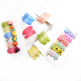 Max 12pcs Girl's Hair Clip Crystal Hair Accessory Clear Hair Decors Non Slip