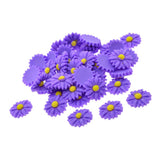 Max 50Pack Resin Daisy Flatback Cabochon Beads Embellishments DIY Crafts Purple