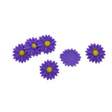 Max 50Pack Resin Daisy Flatback Cabochon Beads Embellishments DIY Crafts Purple