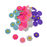 Max 50Pack Resin Daisy Flatback Cabochon Beads Embellishments DIY Crafts Mixed