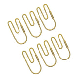 Maxbell 6x Solid U-Shaped Car Key Ring Keyring Fob Hooks Buckle Organizer Tools