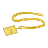 Maxbell Hip Hop Score 100 Rectangle Charm Pendant Long Chain Necklace Jewelry Men