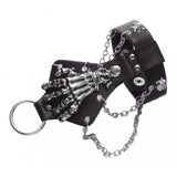 Maxbell Punk Rock PU Lerather Bracelets Skull Skeleton Steampunk Biker Jewelry