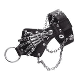 Maxbell Punk Rock PU Lerather Bracelets Skull Skeleton Steampunk Biker Jewelry