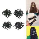 Maxbell 50Alligator Teeth Hair Clip Flat Single Prong Hair Clip DIY Headdress 40x7mm