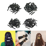 Maxbell 50Alligator Teeth Hair Clip Flat Single Prong Hair Clip DIY Headdress 40x7mm