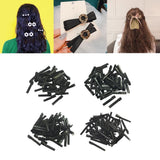 Maxbell 50Alligator Teeth Hair Clip Flat Single Prong Hair Clip DIY Headdress 40x7mm