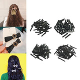 Maxbell 50Alligator Teeth Hair Clip Flat Single Prong Hair Clip DIY Headdress 40x7mm