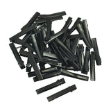 Maxbell 50Alligator Teeth Hair Clip Flat Single Prong Hair Clip DIY Headdress 46x7mm