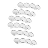 Max 6x Pins Cabochon Hair Clip four Blank Setting Base for Jewelry Making Silver