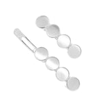 Max 6x Pins Cabochon Hair Clip four Blank Setting Base for Jewelry Making Silver