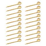 Max 20Pcs blank cabochon beads hair clip setting base round 12mm Golden