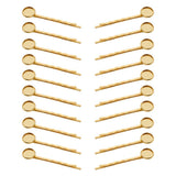 Max 20Pcs blank cabochon beads hair clip setting base round 12mm Golden