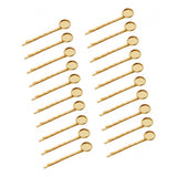 Max 20Pcs blank cabochon beads hair clip setting base round 12mm Golden