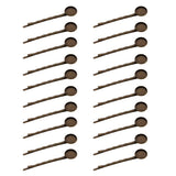 Max 20Pcs blank cabochon beads hair clip setting base round 12mm Bronze