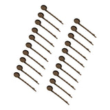 Max 20Pcs blank cabochon beads hair clip setting base round 12mm Bronze