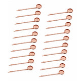 Max 20Pcs blank cabochon beads hair clip setting base round 12mm Rose Gold