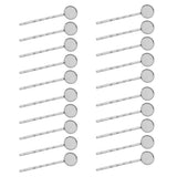 Max 20Pcs blank cabochon beads hair clip setting base round 12mm Silver