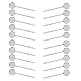 Max 20Pcs blank cabochon beads hair clip setting base round 12mm Silver