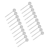 Max 20Pcs blank cabochon beads hair clip setting base round 12mm Silver