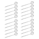 Max 20Pcs blank cabochon beads hair clip setting base round 12mm Platinum